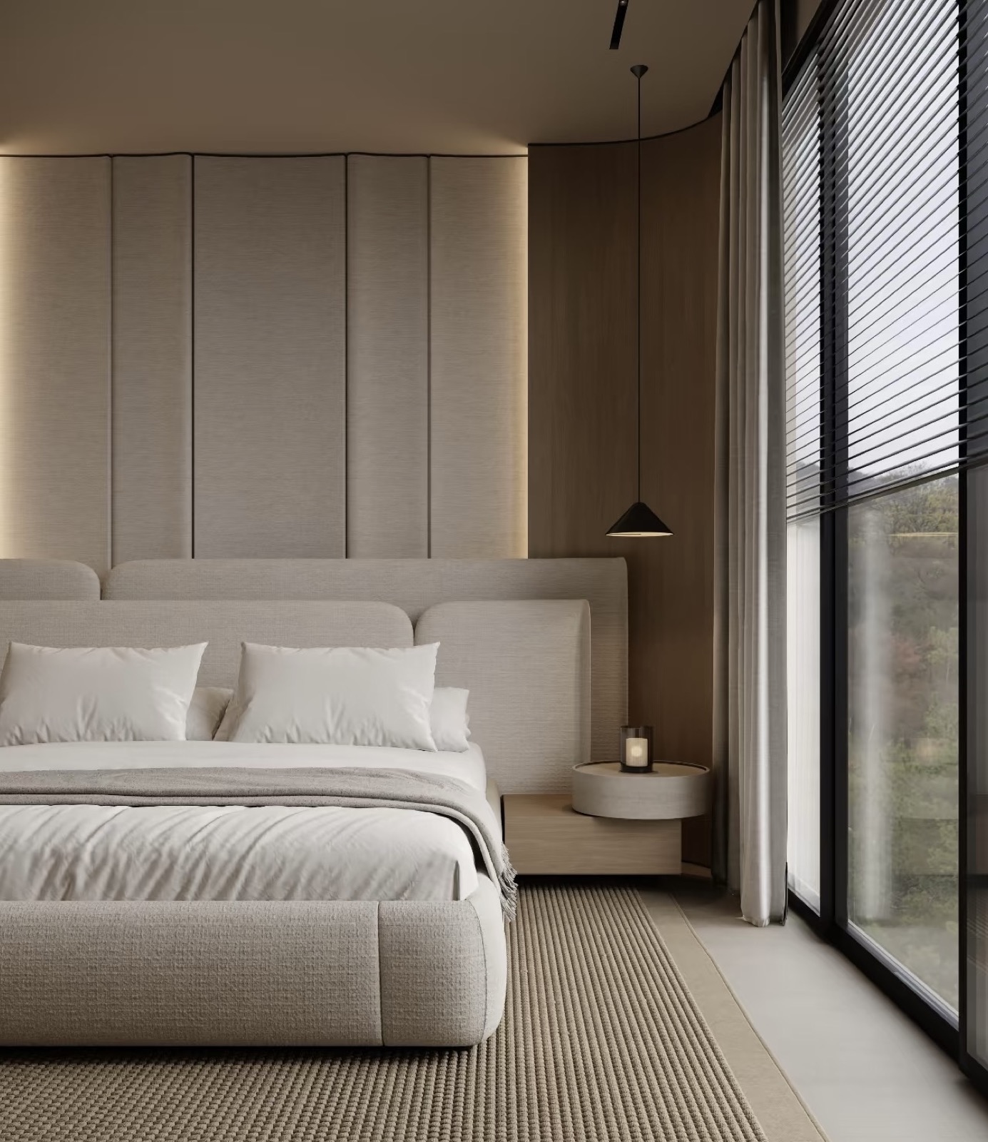 chambre claire, baie vitrée — ayyur interiors. studio